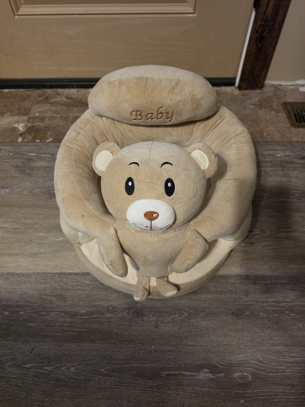 Plush Baby Bear Nursery Seat - Cream Beige